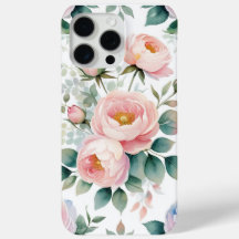 Elegant pastel bloemenhoesje ontwerp – Watercol