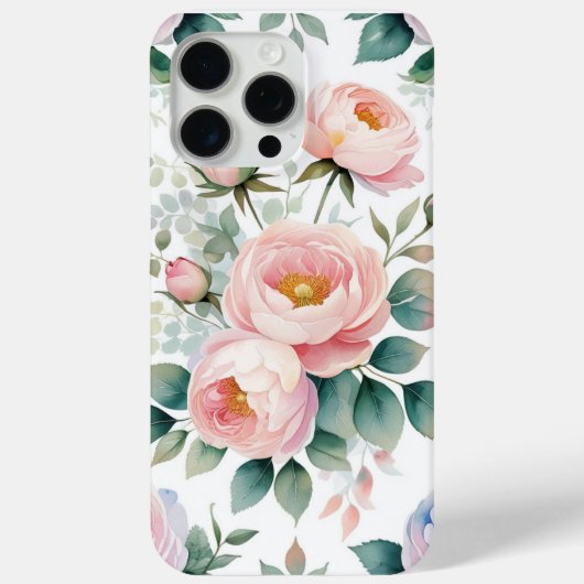 Elegant pastel bloemenhoesje ontwerp – Watercol Case-Mate iPhone Case (Achterkant)