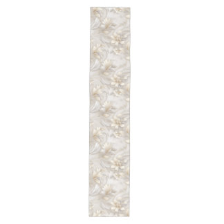 Elegant Pastel Bloemmotief met Acanthus Patronen Medium Tafelloper