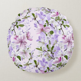 Elegant Pastel Blossom  Rond Kussen