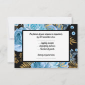 ELEGANT PASTEL BLUE FLORAL BLACK ALL OCCASION RSVP (Voorkant)