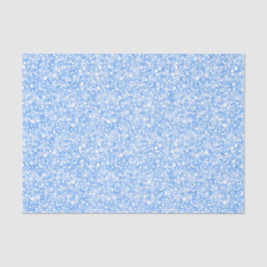 Elegant Pastel Blue Glitter en Sparkles Tissuepapier (Voorkant)
