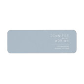 Elegant Pastel Blue, minimaal modern retouradres Etiket (Voorkant)