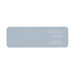 Elegant Pastel Blue, minimaal modern retouradres Etiket