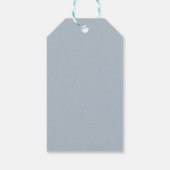 Elegant Pastel Blue Minimal Weddenschap Welkom Cadeaulabel (Achterkant)