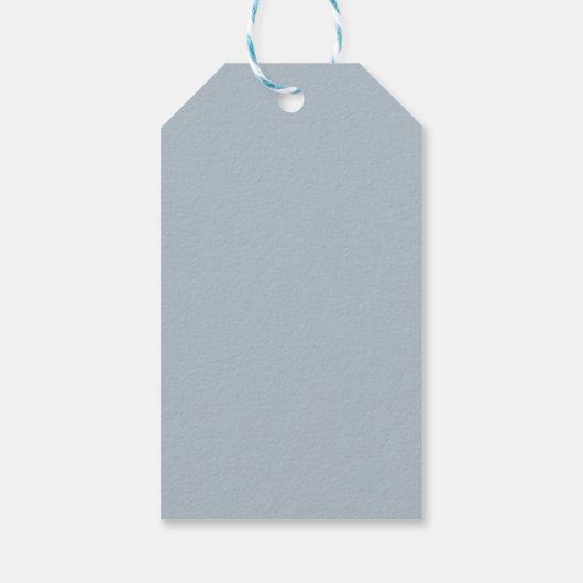 Elegant Pastel Blue Minimal Weddenschap Welkom Cadeaulabel (Achterkant)