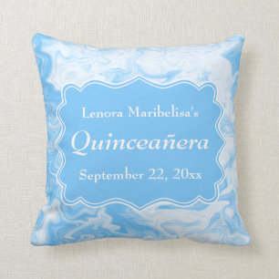 Elegant Pastel Blue Quinceanera Kussen