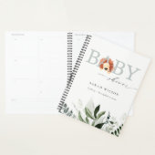 Elegant pastel Cute Boho Lion Foliage Baby shower Planner (Display)
