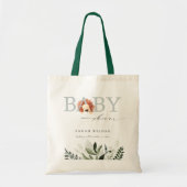 Elegant pastel Cute Boho Lion Foliage Baby shower Tote Bag (Voorkant)