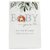 Elegant pastel Cute Lion Foliage Baby Sprinkle Medium Cadeauzakje (Voorkant)