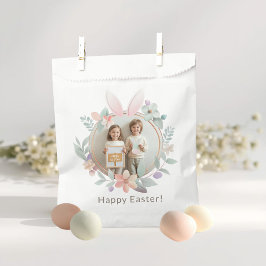 Elegant Pastel Easter Photo Favor Bags Bedankzakje