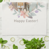 Elegant Pastel Easter Photo Kitchen Towel Theedoek (Gevouwen)