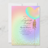 Elegant pastel faux glitter vrijgezellenweekend kaart (Voorkant)