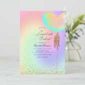Elegant pastel faux glitter vrijgezellenweekend kaart (Staand voorkant)