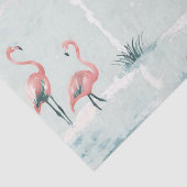Elegant pastel flamingo patroon tissuepapier (Detail)