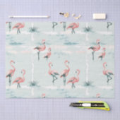 Elegant pastel flamingo patroon tissuepapier (Craft)