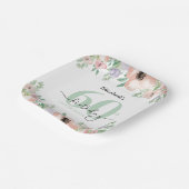 Elegant Pastel Floral 60th Birthday Party Papieren Bordje (Gebogen)