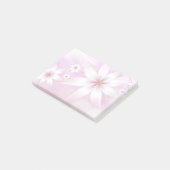 Elegant Pastel Floral Abstract | Witte roze Post-it® Notes (Schuin)