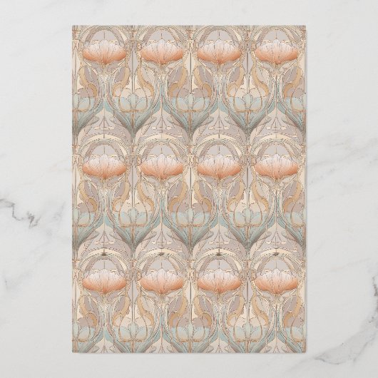 Elegant Pastel Floral Folie Uitnodiging (Achterkant)