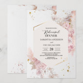 Elegant Pastel Floral Lijst Fancy Kaart (Voorkant / Achterkant)