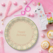 Elegant Pastel Floral Papieren Bordje (Feest)