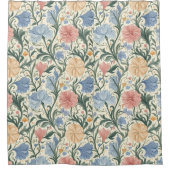 Elegant Pastel Floral Pattern Douchegordijn (Voorkant)