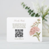 Elegant Pastel Floral Wedding RSVP Card Kaart (Staand voorkant)