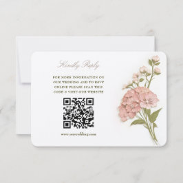 Elegant Pastel Floral Wedding RSVP Card Kaart