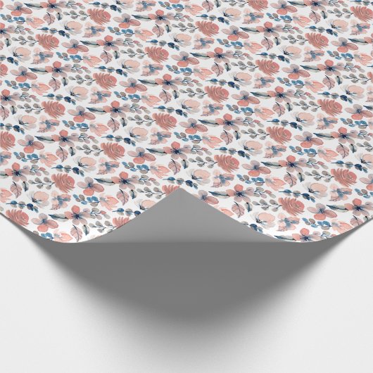 Elegant Pastel Flowers Cadeaupapier (Hoek)