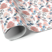 Elegant Pastel Flowers Cadeaupapier (Rol Hoek)