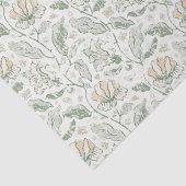 Elegant Pastel Flowers Floral Pattern Tissuepapier (Detail)