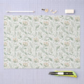 Elegant Pastel Flowers Floral Pattern Tissuepapier (Craft)