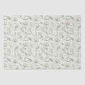 Elegant Pastel Flowers Floral Pattern Tissuepapier (Voorkant)