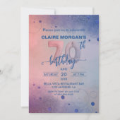 Elegant Pastel Folie Balloons 70e verjaardag Kaart (Voorkant)