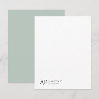Elegant pastel Green Custom Name Persoonlijk Notitiekaartje