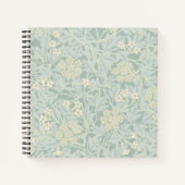 Elegant Pastel Green Jasmine Floral Pattern Notitieboek (Voorkant)