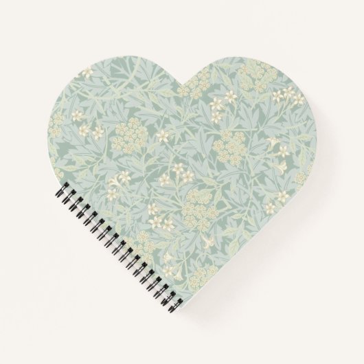 Elegant Pastel Green Jasmine Floral Pattern Notitieboek (Voorkant)