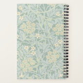 Elegant Pastel Green Jasmine Floral Pattern Notitieboek (Achterkant)
