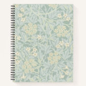 Elegant Pastel Green Jasmine Floral Pattern Notitieboek (Voorkant)