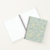 Elegant Pastel Green Jasmine Floral Pattern Notitieboek (Binnen)