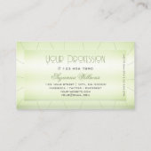 Elegant Pastel Green met diamant Glamoureus Luxe Visitekaartje (Achterkant)
