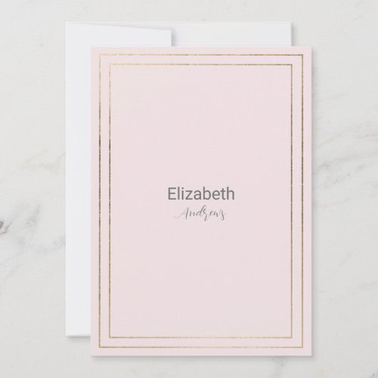 Elegant pastel grijs roze gouden madeliefje Vrijge Kaart (Achterkant)