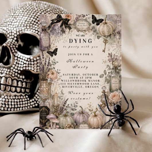 Elegant Pastel Halloween-feest Kaart