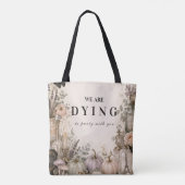 Elegant Pastel Halloween-feest Tote Bag (Achterkant)