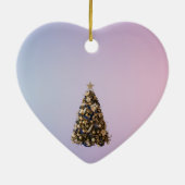 Elegant Pastel Heart Happy New Year Ceramic  Keramisch Ornament (Achterkant)