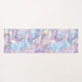Elegant Pastel Holographic Marble Swirls Girly Yogamat (Achterkant (horizontaal))