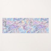 Elegant Pastel Holographic Marble Swirls Girly Yogamat (Voorkant (horizontaal))
