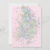ELEGANT PASTEL HOLOGRAPHIC PINK GOLD BIRTHDAY KAART (Achterkant)
