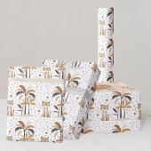 Elegant pastel Jaguar Oerwoud Patroon Cadeaupapier