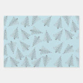 Elegant pastel-kerstboompatroon inpakpapier vel (Voorkant 3)
